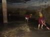 Nuns cleaning in the water tank.